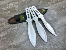 Набор метательных ножей Boker М819 3 ножа, серый металл