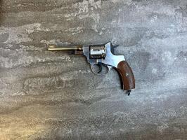 Пневматический револьвер Gletcher NGT F Silver 4,5 мм (Глетчер Наган, никель)