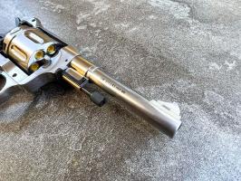 Пневматический револьвер Gletcher NGT F Silver 4,5 мм (Глетчер Наган, никель)