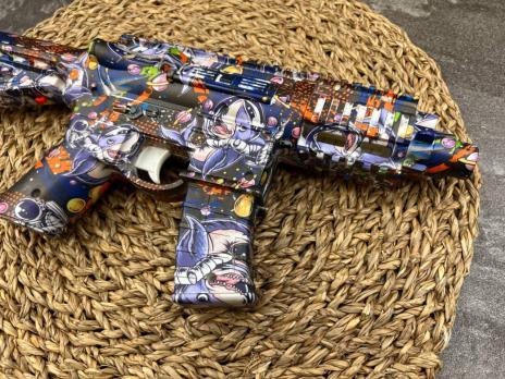 Автомат M416 гидрогелевый, орбибольный с глушителем (синий)