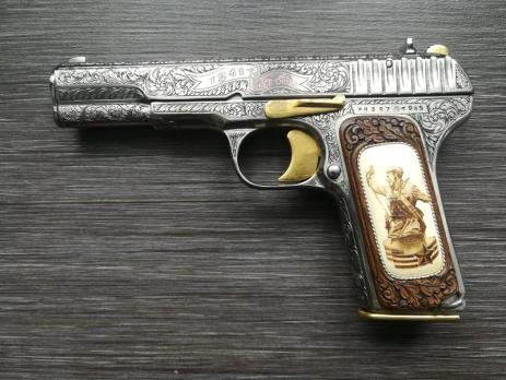 Коллекционный охолощенный пистолет ТТ СХП (СО-ТТ, ТОЗ, 9 ИМ, 1945г)